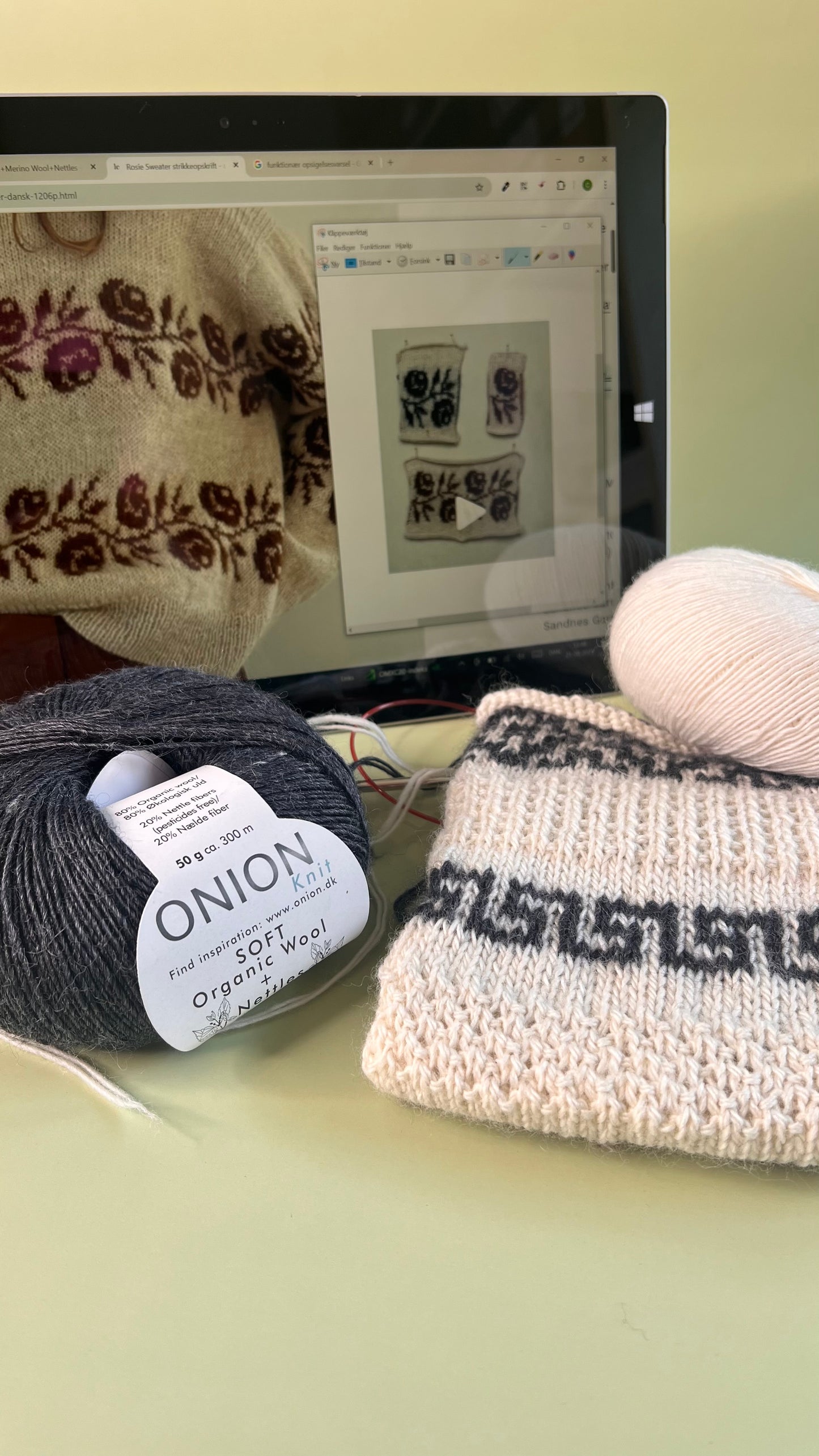 Garnkit til Rosie Sweater - SOFT Organic Wool + Nettles