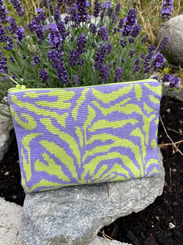 Pomp Stitch My Little Zebra Clutch Lilla/lime
