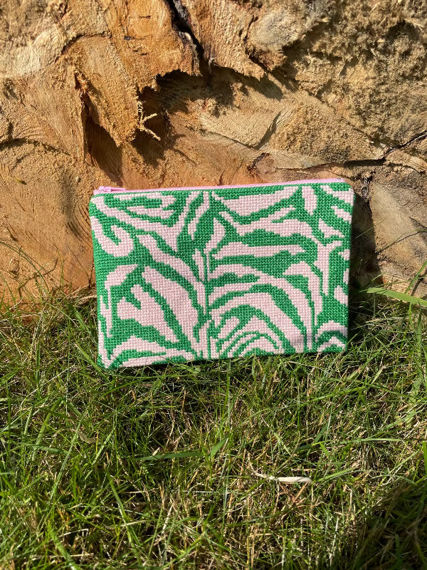 Pomp Stitch My Little Zebra Clutch Grøn/lyserød