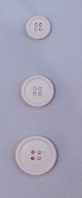 Klassiske hvide knapper, mat Casein