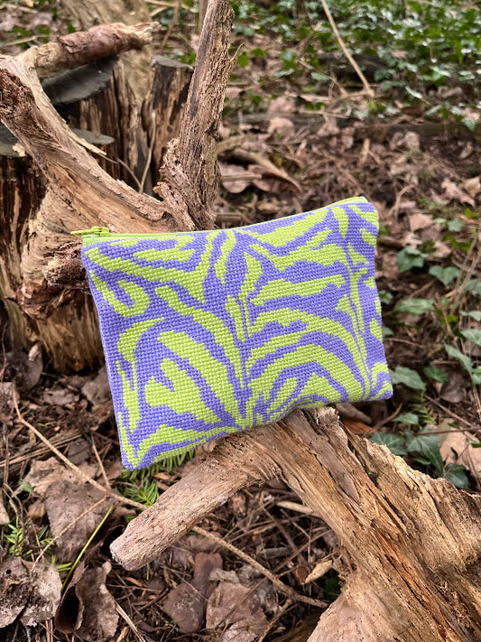 Pomp Stitch  My Little Zebra Clutch Lilla/lime