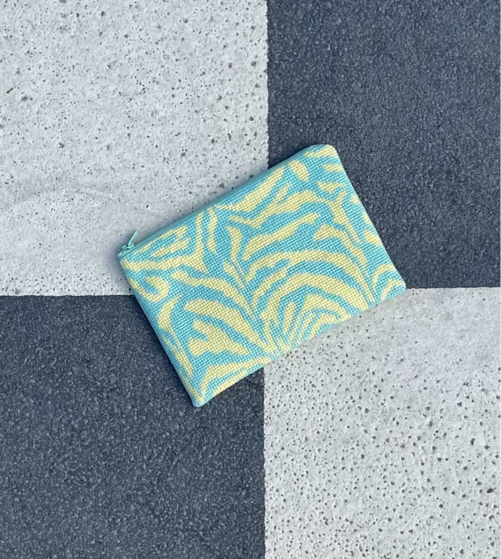 Pomp Stitch  My Little Zebra Clutch Tyrkis/Gul
