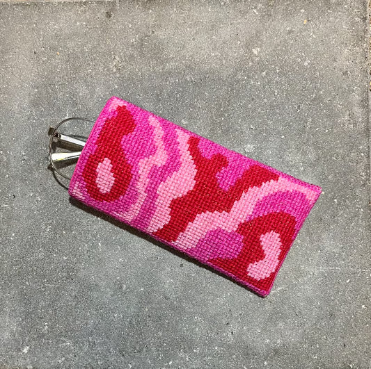 Pomp Stitch Crazy Flower mobiletui - Pink